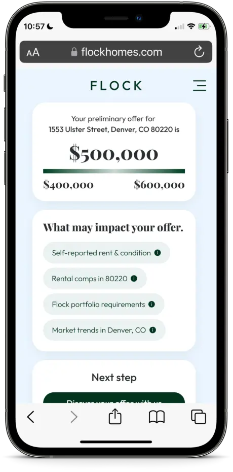 Flock Offer Page